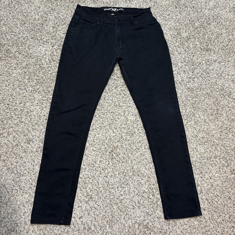 Xray Jeans Mens‎ 32x32 Black Skinny Stretch Denim Pants Slim Fit Casual